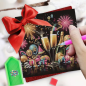 Preview: Diamond Painting Neujahrsgrüße Karten